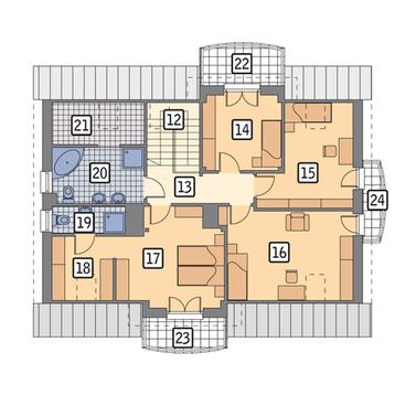 RZUT PODDASZA POW. 75,9 m²